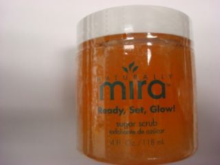 Naturally Mira Ready, Set, Glow Sugar Scrub 4 Fl. Oz. Lot of 2
