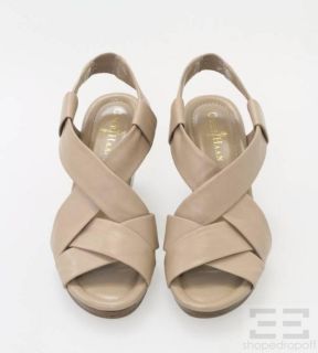 Cole Haan Brown & Tan Leather Air Dinah Wedge Sandals Size 7.5 NEW