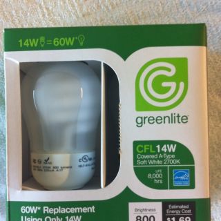  Compact Fluorescent Light Bulbs 14W 60W Energy Saving A19 Lamp