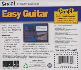 Easy Guitar Electric Acoustic Music Lessons PC Mac New