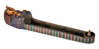 Egyptian Tut Coffin Cone Stick Incense Holder Burner