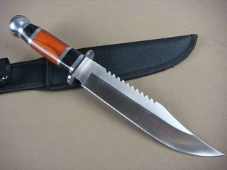 Military Rambo Alligator Style Large Hunting Survival Dundee Bowie