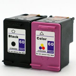2pk HP 60 Ink Cartridge Black Colo​r CC640WN CC643WN 883585702633