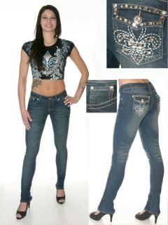 Stone Fluer de Le Pocket Skinny Jeans by Cool G Clothing