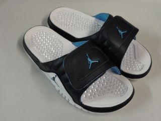 Nike Jordan Hydro V Premier White Obsidian Blue Sandals Mens Sz 9