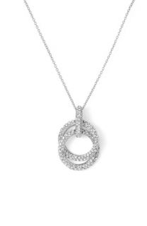 Nadri Double Ring Pendant Necklace