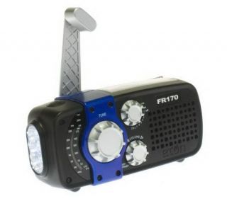 ETON Hand Crank LED Flashlight with Built in Weather Radio —