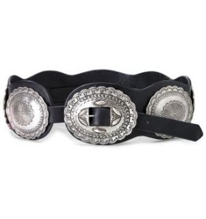 Polo Ralph Lauren Black Leather Concho Belt s New $675