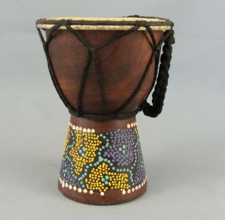 Vintage Middle East Wood Colored Musical Instrument Darbuka Chalice