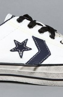 Converse by John Varvatos Star Player Ox White Navy Low Top Sneakers