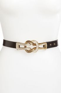 St. John Collection Knot Hardware Leather Belt