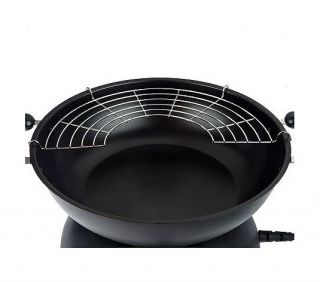 Deni Nonstick Electric Wok with Glass Lid Drip Rack