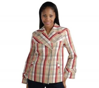 George Simonton Fully Lined Double Breasted Plaid Jacket —