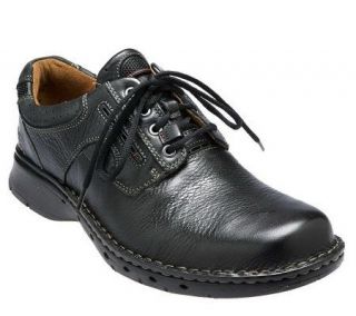 Clarks Unstructured Mens Un.ravel Leather Lace up Shoe —
