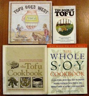 Lot Of 4 TOFU Cooking Books The Whole Soy Cookbook, The Book Of Tofu