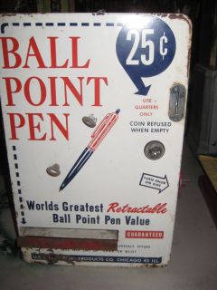 BALL POINT PEN VENDING MACHINE..25 CENT..U.S. COMMERCIAL PRODUCTS CO