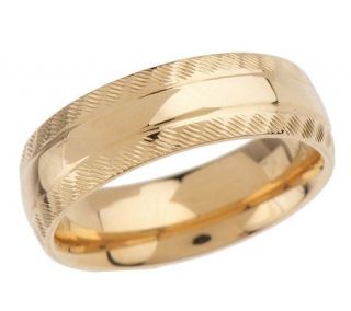 EternaGold Fancy Edged Silk Fit Band Ring, 14K Gold —