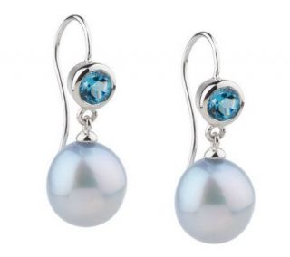 Honora Sterling Cultured Pearl 11mm Baroque & Gemstone Earrings