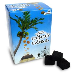 Box of 108 Natural Coconut Coal Hookah Huka Shisha Charcoal Long