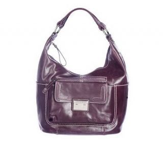 Tignanello Glazed Leather Hobo Bag with Front Pockets   A211623