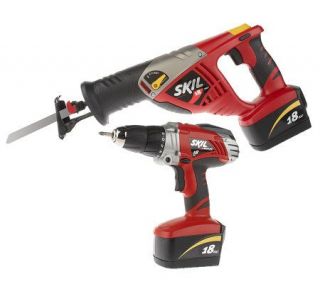 Skil 18 Volt Drill / Driver &Reciprocating Saw w/ Charger & 2 