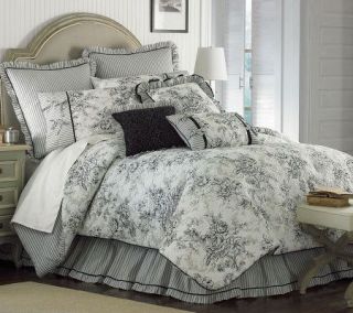 Home Reflections Floral Toile 4 Piece King Comforter Set —