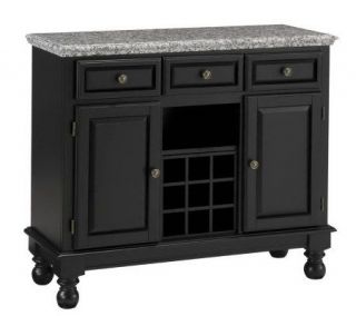 Home Styles Premium Large Buffet with Gray Granite Top —
