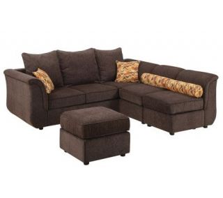 Caisy Chocolate Chenille Sectional Sofa by AcmeFurniture   H356086