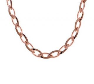 Bronzo Italia 18 Polished Marquise Link Necklace —
