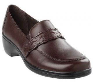 Clarks Leather Strap Detail Slip on Loafers —