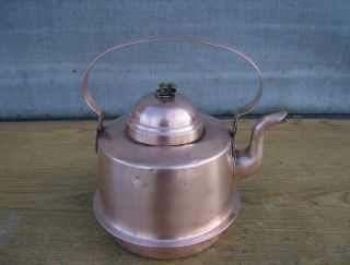 Antique 2Qt Copper Tea Kettle Teakettle Gottfrid Carlson Eskilstuna