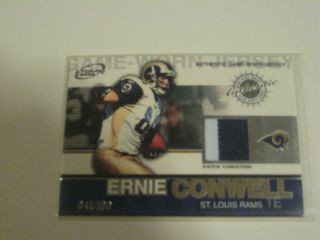 2001 Pacific Atomic Ernie Conwell game used jersey patch variation 41