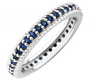 Simply Stacks Sterling Simulated Sapphire Eternity Ring —