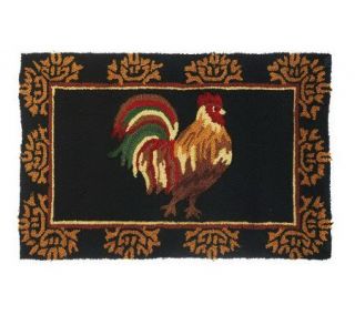 Rooster 20 x 32 Hooked Accent Rug by Valerie —