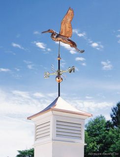 Whitehall 45 Copper Heron Full Bodied Rooftop Weathervane 45035
