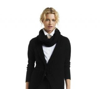 Isaac Mizrahi Live 2 Ply Cashmere Cable Snood —