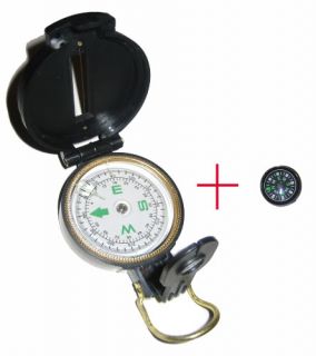 Lensatic Compass and Button Compass Liquid Filled Scout