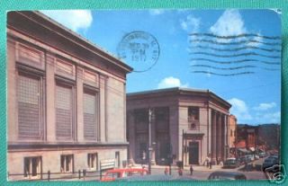 Coraopolis PA Mill St 1950s Postcard Bank Trust Co Penn