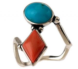 Veronica Poblano Multi shape Gemstone Sterling Ring —