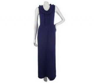 Elisabeth Hasselbeck Knit Maxi Dress with Ruffles —