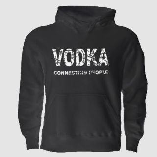 Vodka Hoodie Slogan Vodka Connecting People Pub Cool
