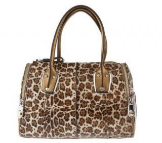 Makowsky Animal Printed Luxe Leather East/West Satchel —