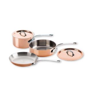  Cookware Mheritage 150s 5 Piece Copper Stainless Cookware