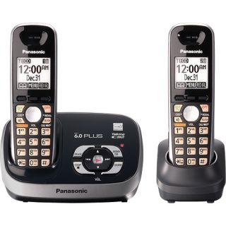  KX TG6532B DECT 6.0 2 Handsets Cordless Phone With Answering System
