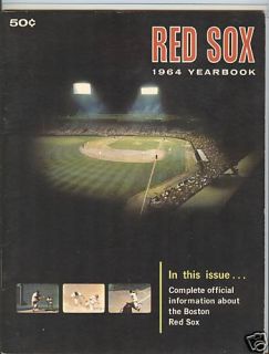 1964 Boston Red Sox Yearbook Tony Conigliaro Rookie Yaz