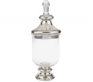 Glass Apothecary Jar with Silver Accents by Valerie —
