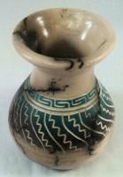 Native American Signed Navajo Carved Horsehair Pottery