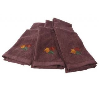 Autumn Leaves 6 pc Microfiber Kitchen Towel Set with Embroidery