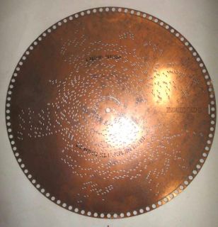 Antique Regina Music Box Disc Copper Ragtime Fantasie