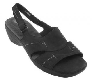 Soft Walk Tumbled Nubuck Adjustable Backstrap Comfort Sandals
